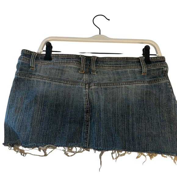 Vintage y2k denim mini skirt sz 14 - Picture 1 of 8
